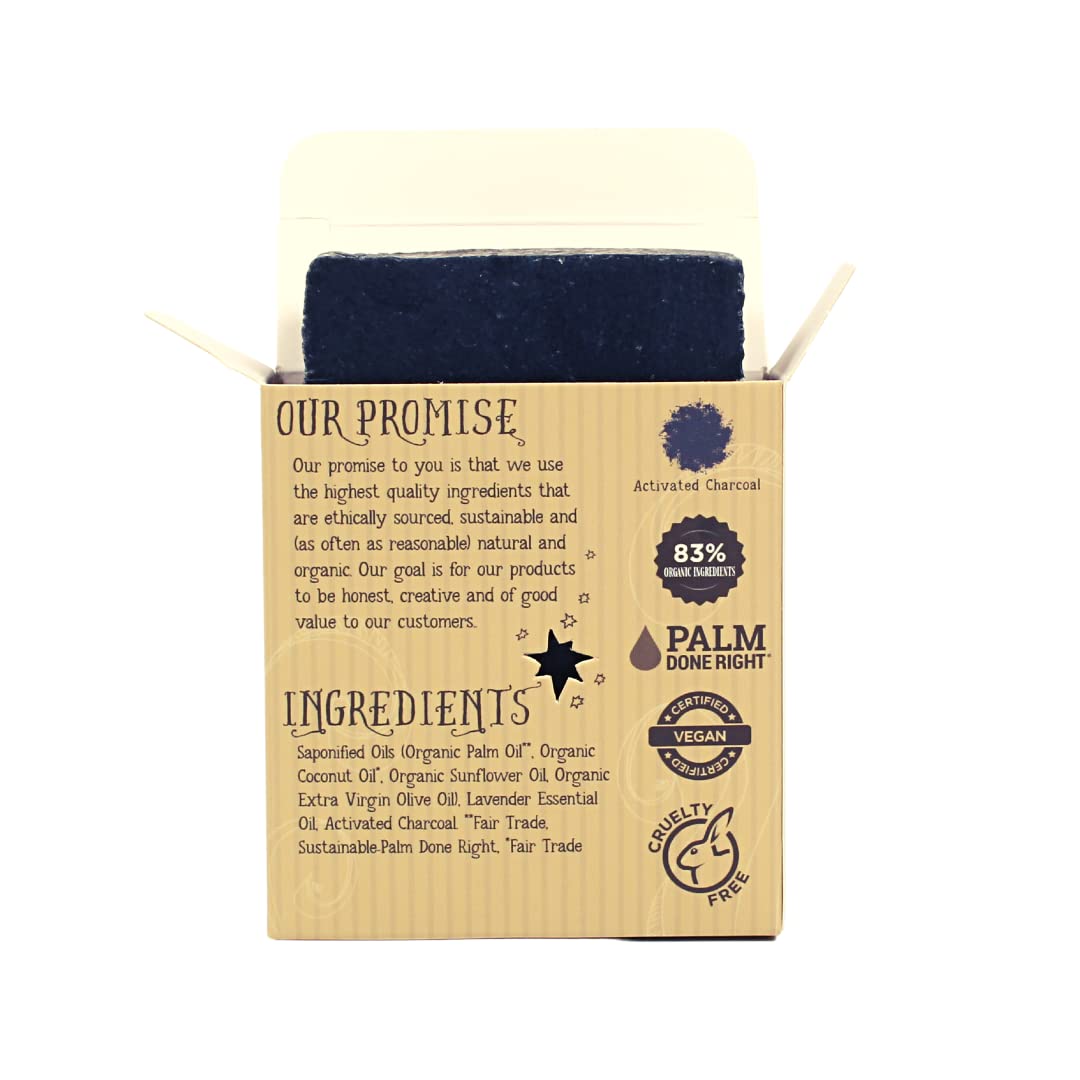 Varina Organic Lavender Activated Charcoal Bar Soap - Gentle Cleansing for Sensitive Skin, Herbal and Mint - 3 Pack - Experience Healthy and Glowing Beauty & Personal Care Varina