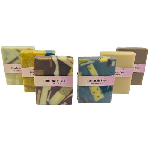 G.B.S All Natural Vegan Unscented Cold Pressed Hand and Body Soap for Sensitive Skin - Coconut Oil Nourishing and Gentle (Pack of 6) Beauty & Personal Care G.B.S