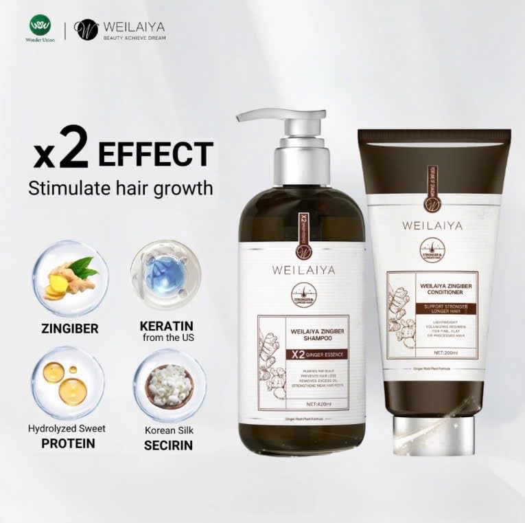 WEILAIYA LUXURY ZINGIBER SHAMPOO/CONDITIONER Beauty & Personal Care Weilaiya