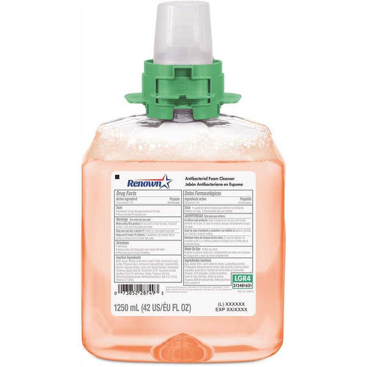 Renown FMX 12 Dispenser Refill 1250 mL Fruit Fragrance Antibacterial Foam Handwash Soap - Pack of 4