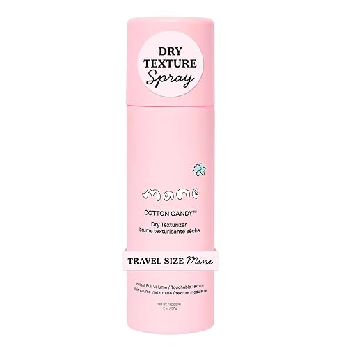 Mane Cotton Candy Travel Size Dry Texture Spray - Volumizing Spray for Fine Hair - Lightweight Hair Styling Spray with Root Lift & Soft Tousled Beauty & Personal Care Mane