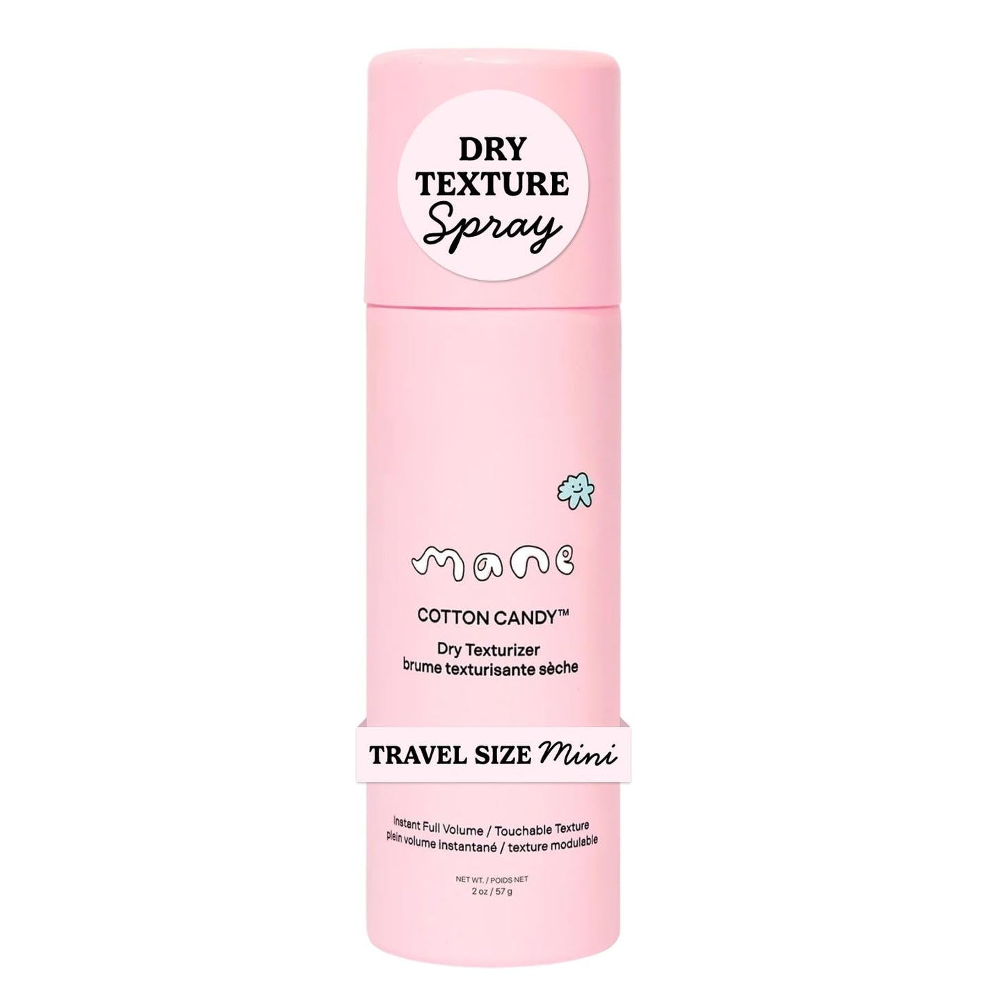 Mane Cotton Candy Travel Size Dry Texture Spray - Volumizing Spray for Fine Hair - Lightweight Hair Styling Spray with Root Lift & Soft Tousled Beauty & Personal Care Mane
