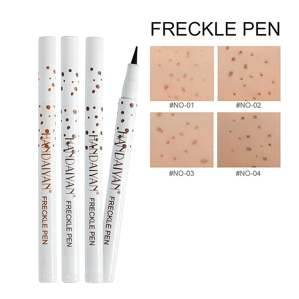Freckle Pen 4 Colors Available, Natural Lifelike Freckle Makeup Pen, Waterproof Long Lasting Quick Dry - Light Brown, Natural Coffee, Chestnut, Dark Beauty & Personal Care Equusecured