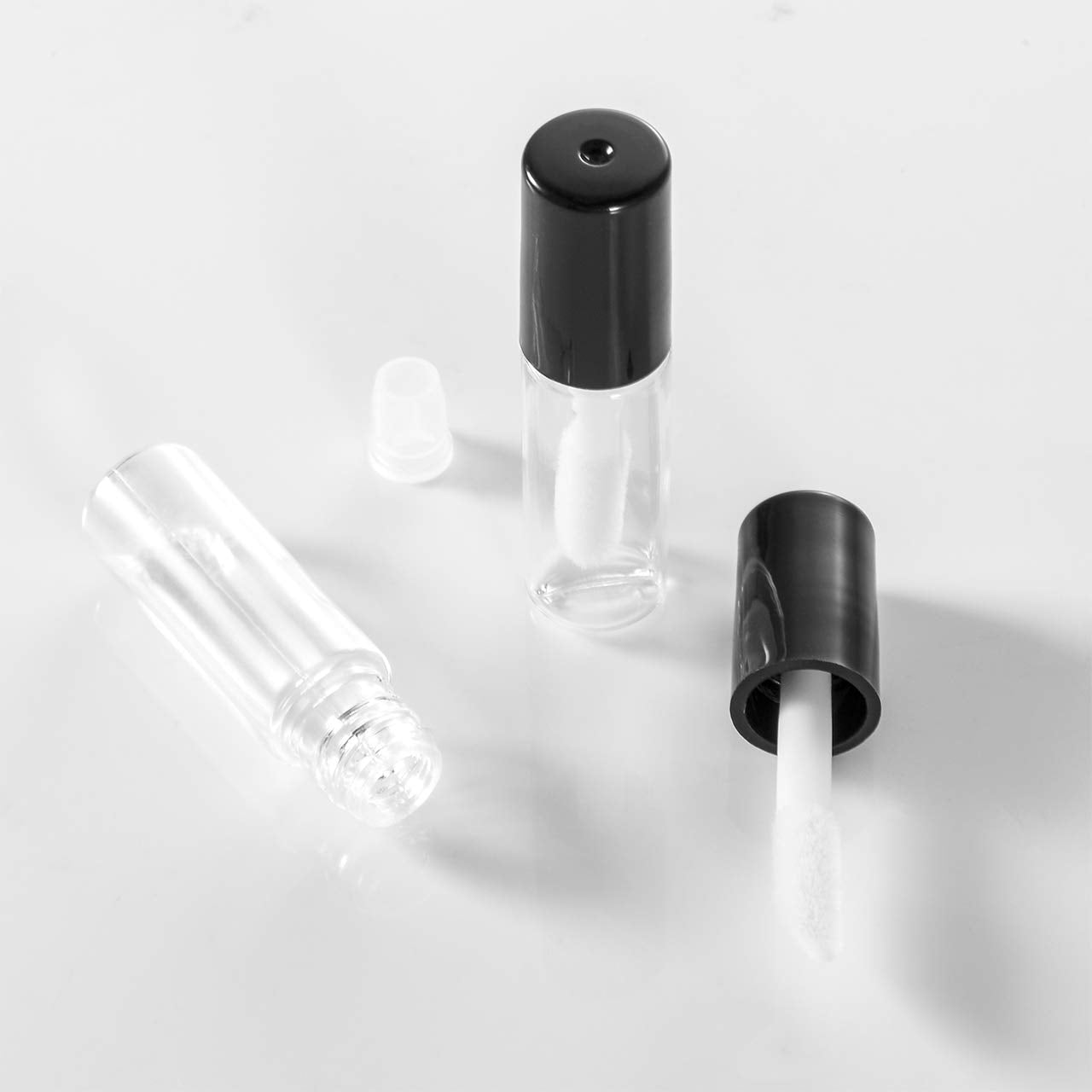 Beautyflier 20 Pack 1.5 ml Empty Lip Gloss Tubes Containers Clear Mini Refillable Lip Balm Bottles with Rubber Inserts for Lipstick Samples Travel DIY Beauty & Personal Care Beautyflier