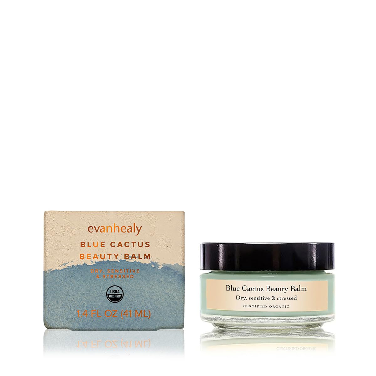 evanhealy Blue Cactus Beauty Balm - Organic Prickly Pear & Blue Tansy Flower - Soothing, Calming, Moisture Balm for All Skin Beauty and Personal Care evanhealy