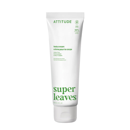 ATTITUDE Body Cream, EWG Verified Moisturizer, Vegan Moisturizing Products For Dry Skin, Dermatologically Tested, Pear & Amber Scent, 8 Fl Oz Beauty & Personal Care BIO SPECTRA ATTITUDE