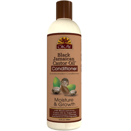 OKAY Black Jamaican Castor Oil Conditioner - Jamaican Black Castor Oil Conditioner for Women and Men with Argan and Shea Butter for Damaged Hair Beauty & Personal Care OKAY