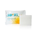 World Amenities Sun + Sol Bulk Refreshing Soap Bar With Warm Coconut & Vanilla Fragrances, Sachet Wrapped Travel Size Toiletries, Mini Hotel Beauty & Personal Care World Amenities