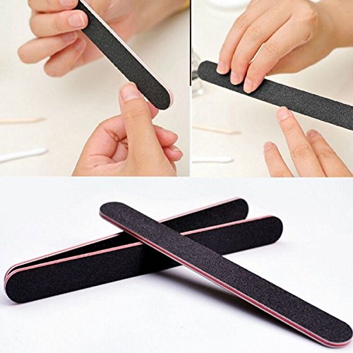Karlash 10 PCS Professional Double Sided Nail Files Emery Board Grit Black Gel Cosmetic Manicure Pedicure Beauty & Personal Care Karlash