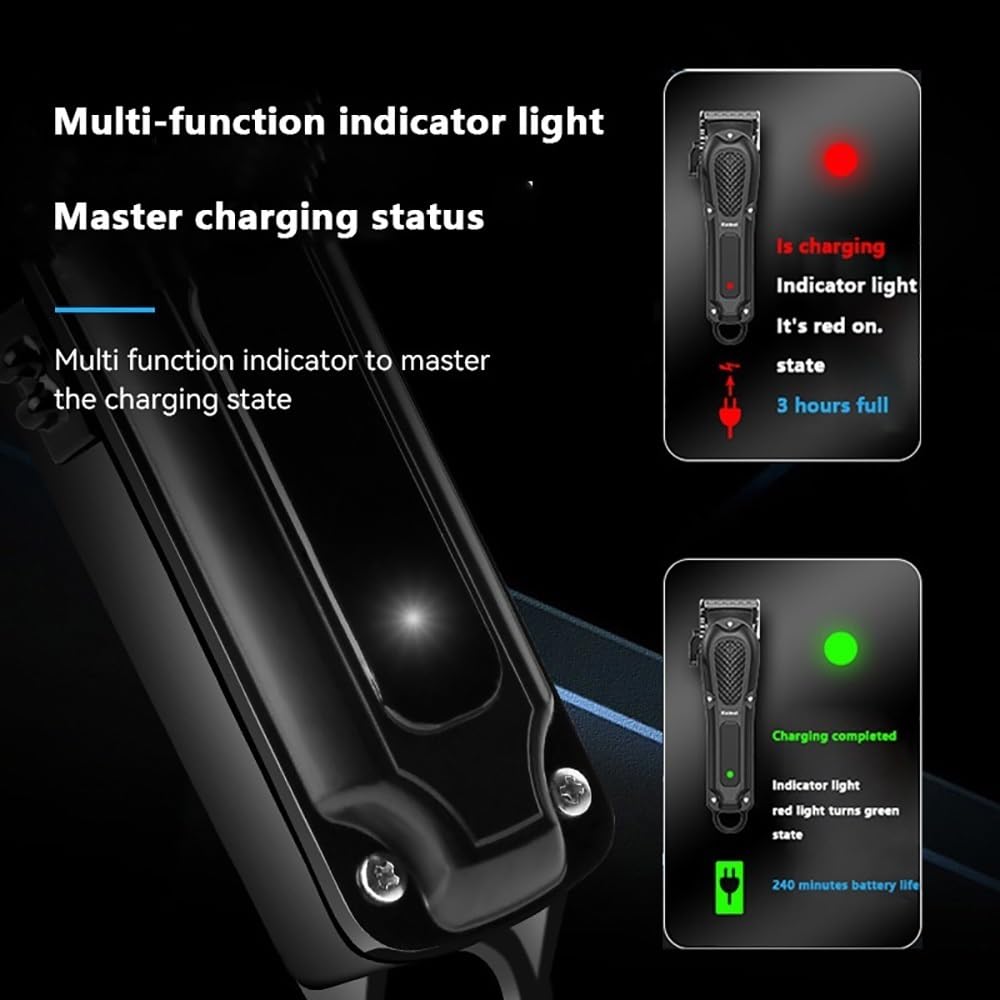 GLESVOWIO Mens Hair Clippers USB Rechargeable Electric Hair Clipper Professional Cordless Beard Trimmer Men Electric Hair Cutting Machine Beauty and Personal Care GLESVOWIO