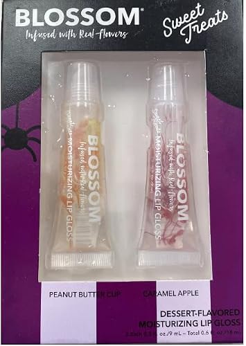 Blossom Sweet Treats Dessert-Flavored Lip Gloss, Peanut Butter Cup & Caramel Apple - 2 Pack Beauty & Personal Care Blossom