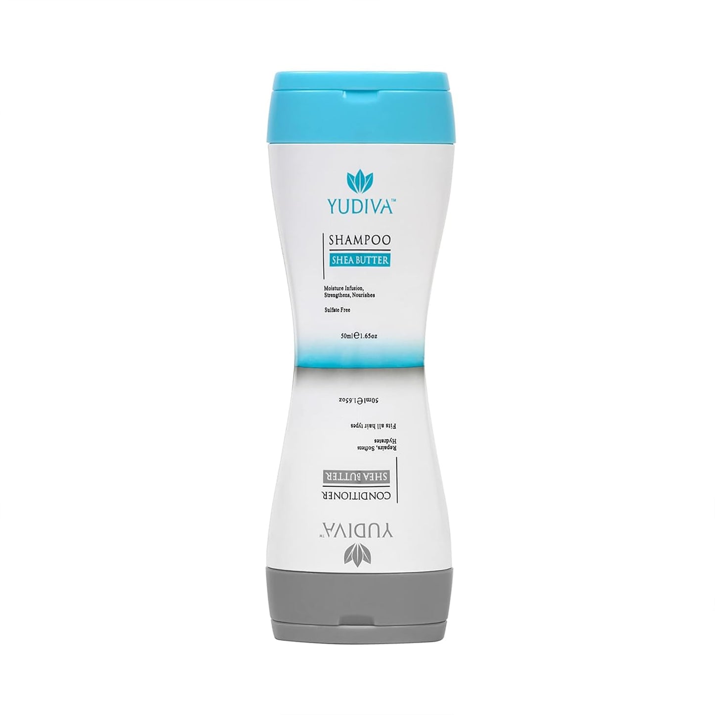Yudiva Dual Chamber Shampoo and Conditioner with Shea Butter - 3.3 Fl Oz Travel Shampoo and Conditioner Duo - Moisturizing Haircare - Airline Friendly Beauty & Personal Care YUDIVA