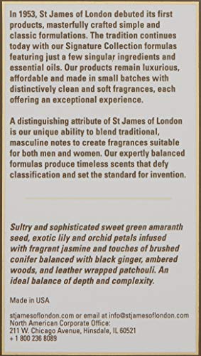 St James of London Black Ginger & Amaranth Parfum Beauty & Personal Care St James of London