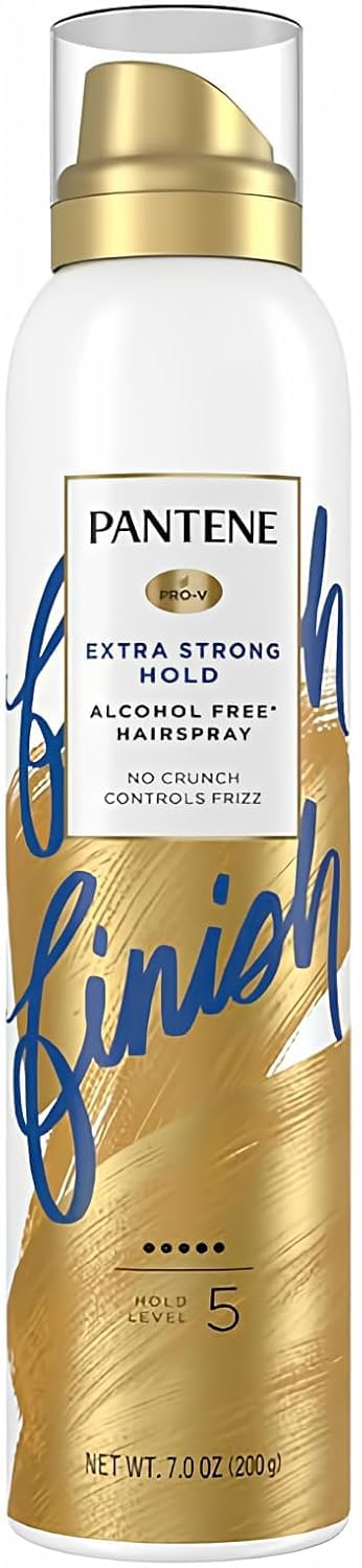 Pantene Pro-V Level 5 Hairspray, Extra Strong Hold, Alcohol Free, No Crunch and Controls Frizz, 7.0 OZ (200 g), Clear Beauty & Personal Care Pantene