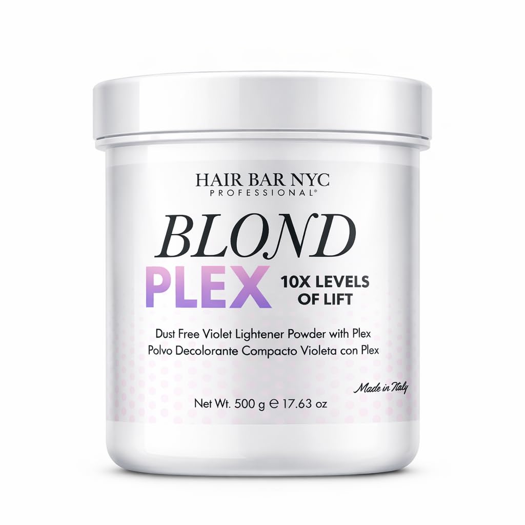 Blond Plex Extreme Lifting 10X Levels Violet Dust Free Lightener Powder Made in Italy 500g /17.63oz Professional Hair Lightening, Maximum Lift Beauty & Personal Care Hair Bar NYC