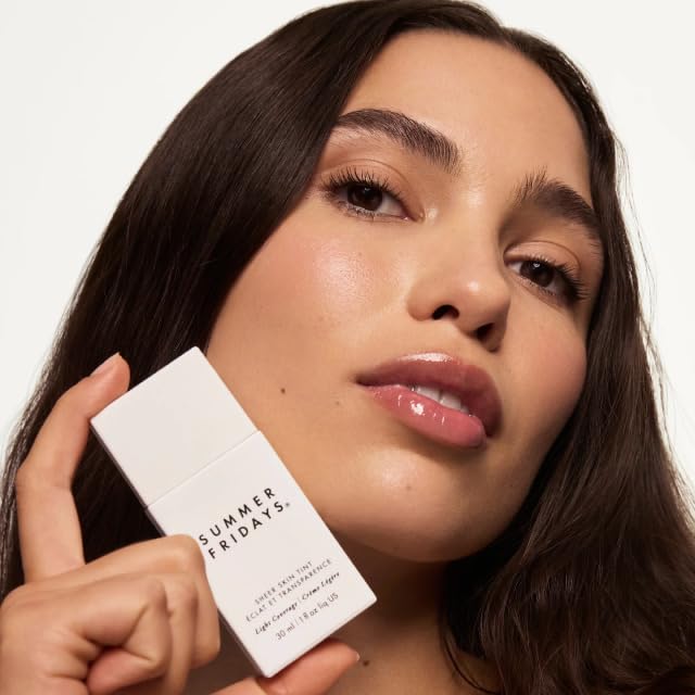 Summer Fridays Sheer Skin Tint - Skin Tint with Hyaluronic Acid - Helps Diminish Uneven Skin Tone - Sheer to Light Coverage - Shade 3 - Light Beauty & Personal Care Summer Fridays