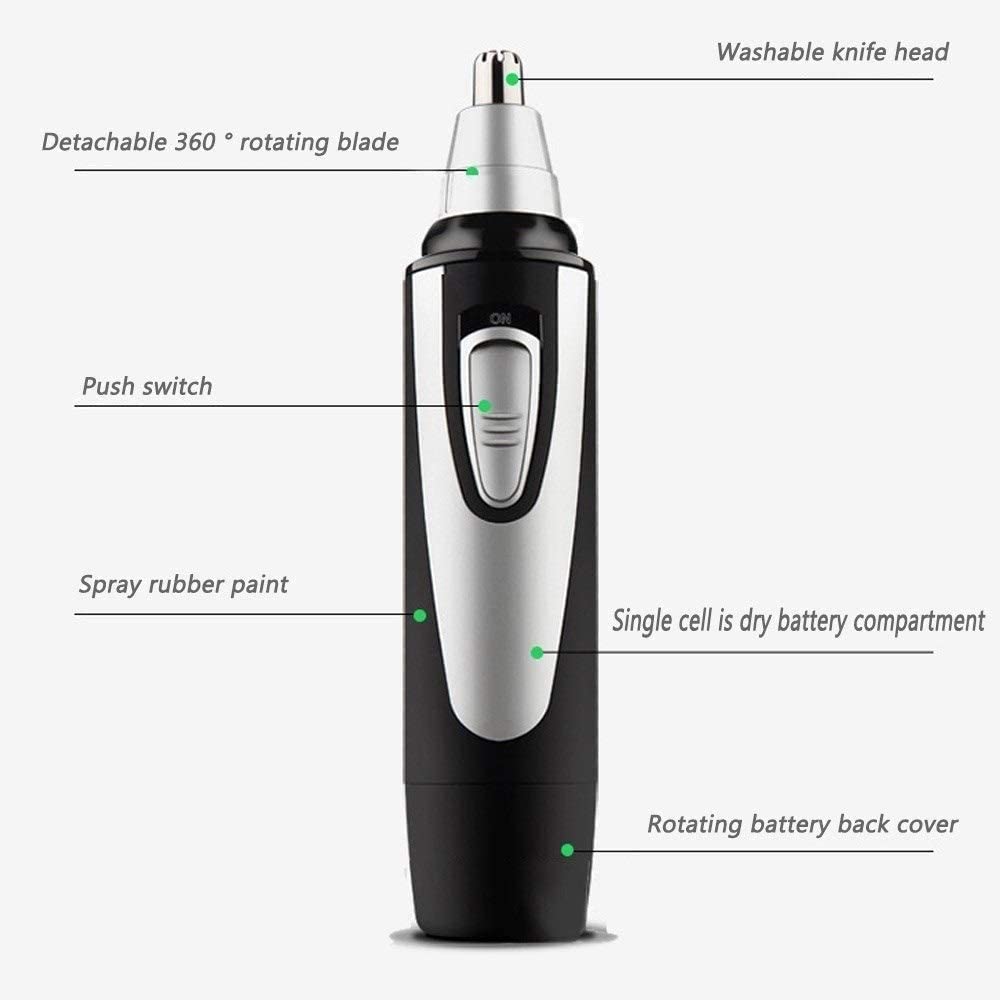 LEONYS Nose Hair Trimmer-Professional Painless Ear and Nose Hair Trimmer for Men and Women, Waterproof Dual Edge Blades for Easy Cleaning, 2 in 1 Beauty and Personal Care LEONYS