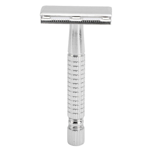 Yinhing Long Handle Double Sided Shaving Tool Premium Metal Vintage Safety with Refill Blades Stand Cleaning Brush for Men Home Travel Grooming Beauty and Personal Care Yinhing