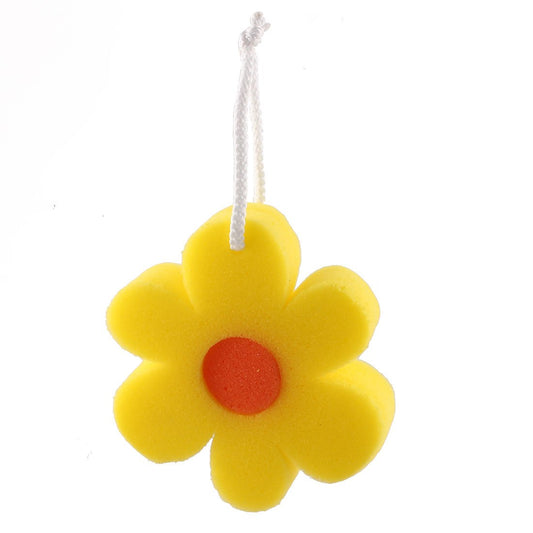 Ruilogod Sponge Household Bathroom Bath Flower Design Body Shower Pouf Scrubber Yellow (id: d91 dd7 328 ad7 758 Beauty and Personal Care Ruilogod