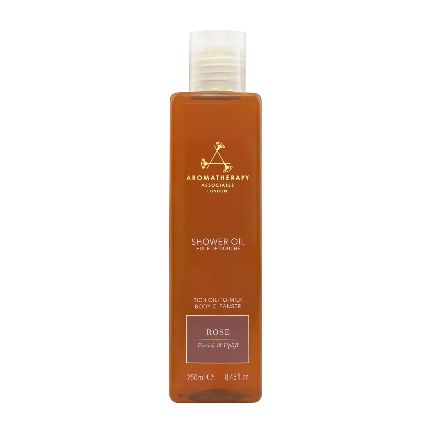 Aromatherapy Associates Rose Shower Oil. Soothing Blend of Rose, Geranium and Palmarosa Essential Oils to Cleanse, Nourish and Moisturize (8.45 fl oz) Beauty & Personal Care Aromatherapy Associates