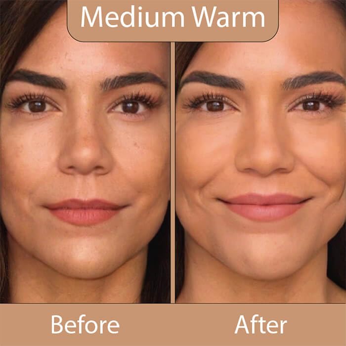 LUMINESS Silk Airbrush Spray Foundation Makeup Starter Kit - Full Coverage Foundation, Primer & Dual-Sided Angled Buffing Brush - Medium Warm Beauty & Personal Care LUMINESS