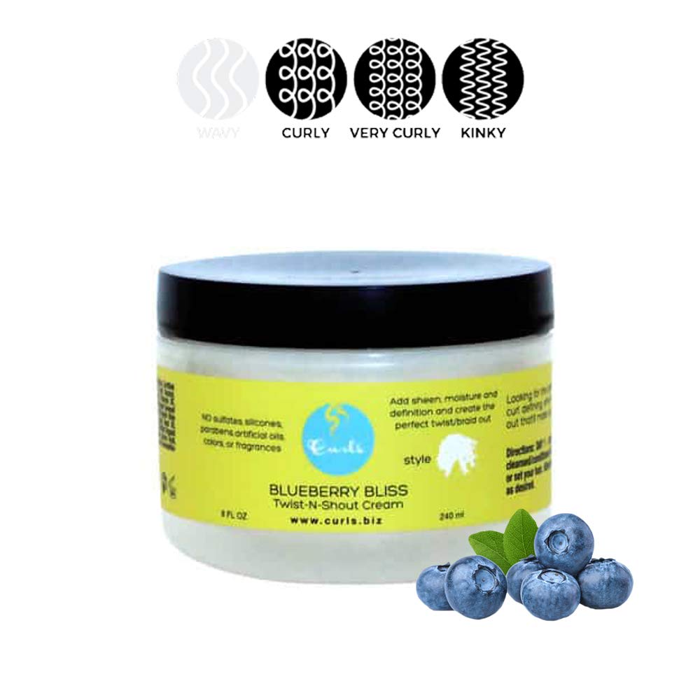 Curls Blueberry Bliss Twist-N-Shout Cream, 8 Ounces Beauty & Personal Care Curls