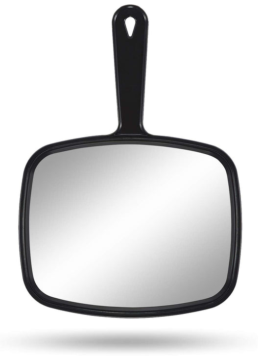 PROTECLE Hand Mirror, 10.3" L x 7.4" W Salon Barber Hairdressing Handheld Mirror with Handle, Square Black Beauty and Personal Care Gladmart Default Title