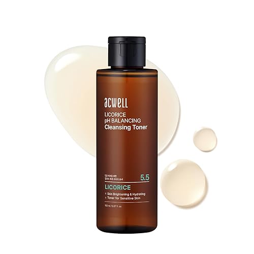 ACWELL Licorice pH 5.5 Balancing Cleansing Toner - Alcohol-Free Korean Face Toner and Astringent, Hydrating Clarifying Formula for Dull Beauty & Personal Care ACWELL