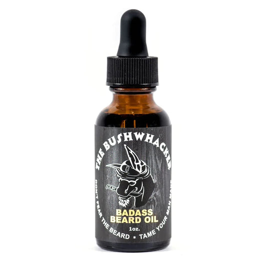 Badass Beard Care Beard Oil For Men - The Bushwhacker Scent 1 oz - All Natural Ingredients Keeps Beard and Mustache Full Soft and Healthy Beauty & Personal Care Badass Beard Care