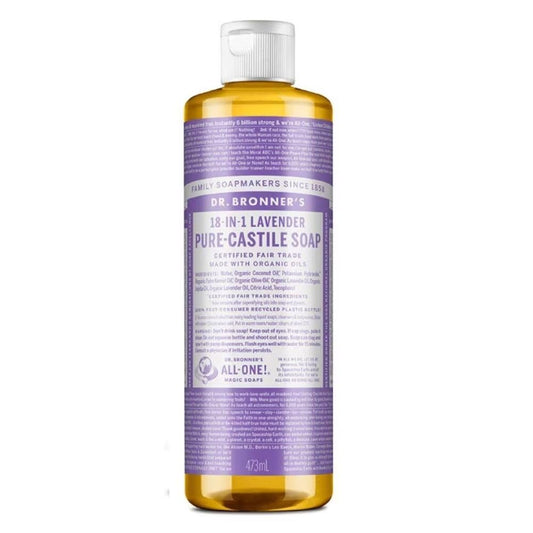 Dr. Bronner's - Pure-Castile Liquid Soap (Lavender, 16 ounce) - Made with Organic Oils, 18-in-1 Uses: Face, Body, Hair, Laundry, Pets & Dishes Beauty & Personal Care Dr. Bronner's