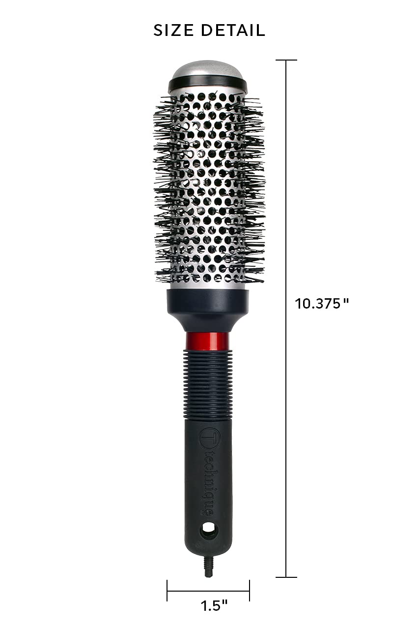 Cricket Technique Thermal Hair Brush #350 1.5” for Curling, and Styling - Heat-Retaining Barrel with Anti-Static Tourmaline Bristles, Round Thermal Beauty & Personal Care CRICKET