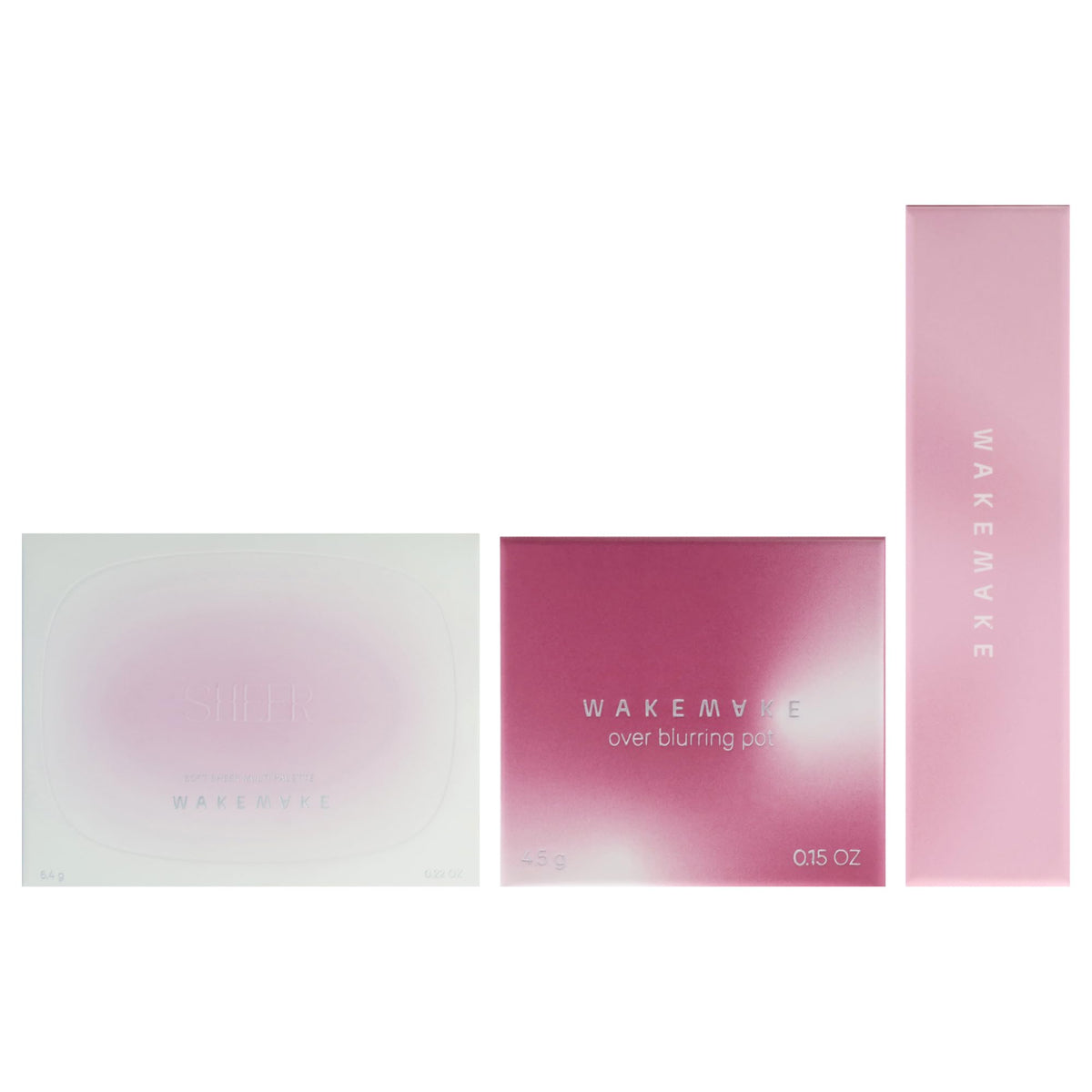 Wakemake Kit by Wakemake for Women - 3 Pc Kit 0.22oz Makeup - 03 Lavander Pleasure, 0.15oz Makeup - 08 Berry Blum, 0.12oz Lipstick - 08 Hush Now