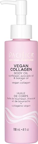 Pacifica Vegan Collagen Body Oil - Moisturizing, Hydrating Massage for Dry Skin, Soft & Radiant Glow, Jasmine Scent, 4 fl oz Beauty & Personal Care Pacifica