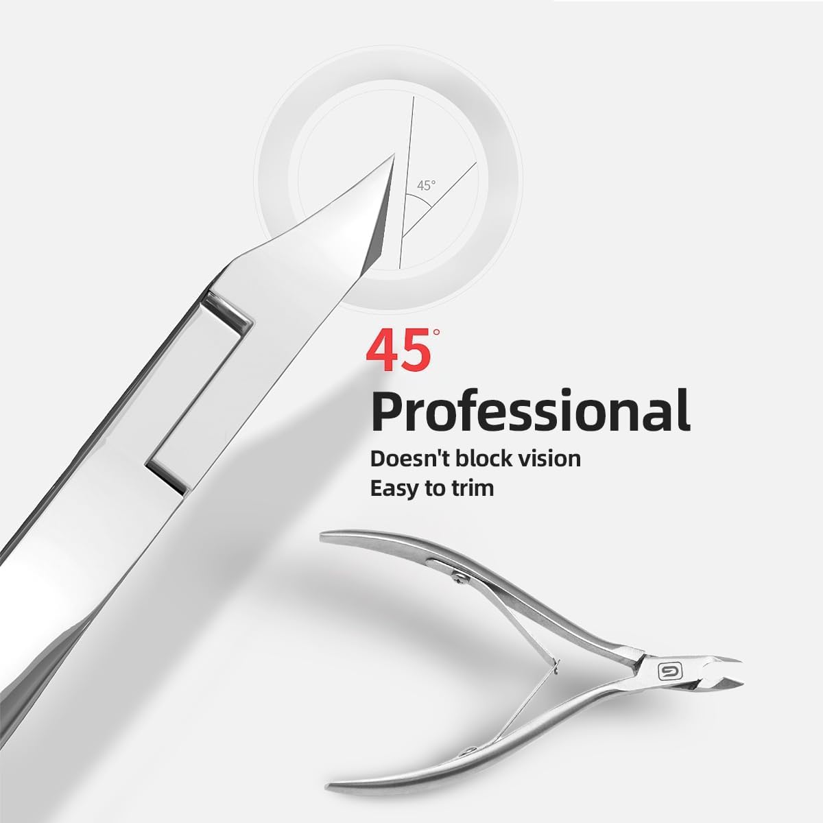Cuticle Trimmer 3/4 Jaw Extremely Sharp Cuticle Nippers Scissors Stainless Steel Clippers Cutter Remover Pedicure Manicure Nail Tool, cuticle pusher Beauty and Personal Care Gubonwer