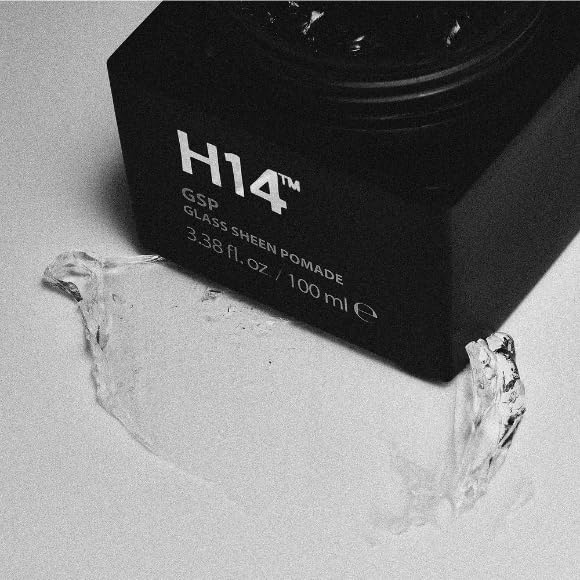 H14 Glass Sheen Pomade for Men 100 mL - Water-Based High Shine Hair Styling Product with Flexible Hold - Lightweight Paste for Texture, Slick Styles Beauty & Personal Care H14