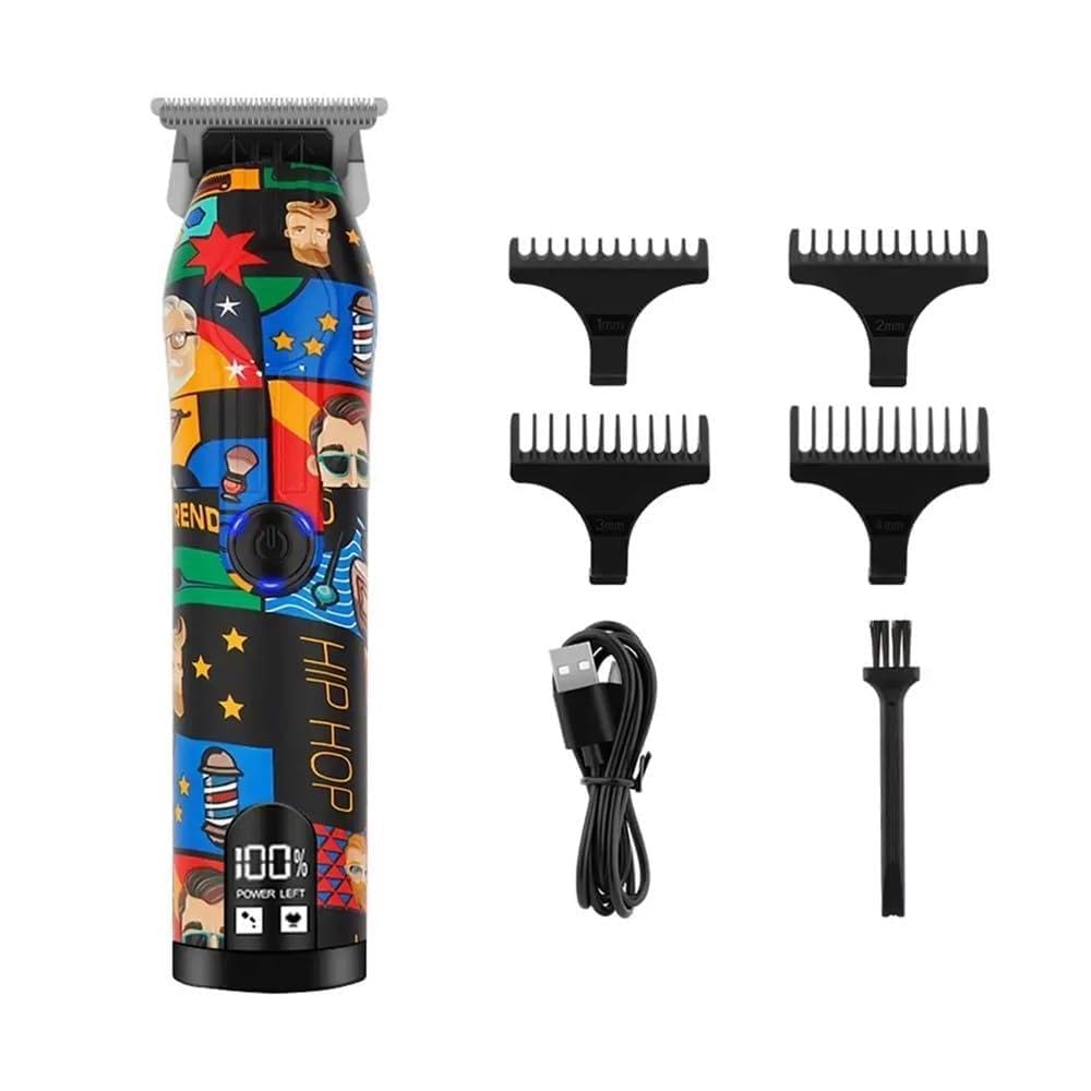 EWKYLSEM Razors Graffiti Print Professional Electric Haircut Machine for Men, T-Shaped Cutter Head Clipper Hair?USB Charging Hair Trimmer(Full Beauty and Personal Care EWKYLSEM