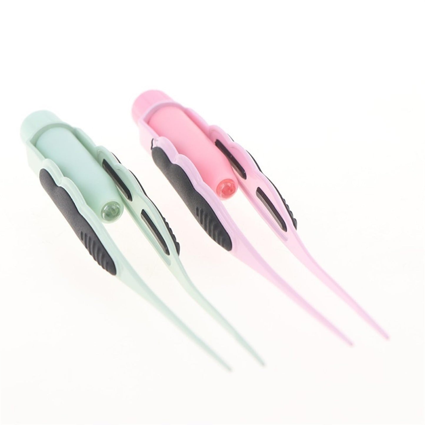MENGKK Tweezers Professional Stainless Steel Ear Forceps Makeup Light Slant Tip Hair Removal Eyelashes Eyebrow Tweezers Makeup Tool(Pink) Beauty and Personal Care MENGKK