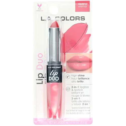 L.A. COLORS Lipgloss & Lipstick Duo, C62216 Eternal, 0.12 Oz Beauty & Personal Care L.A. COLORS