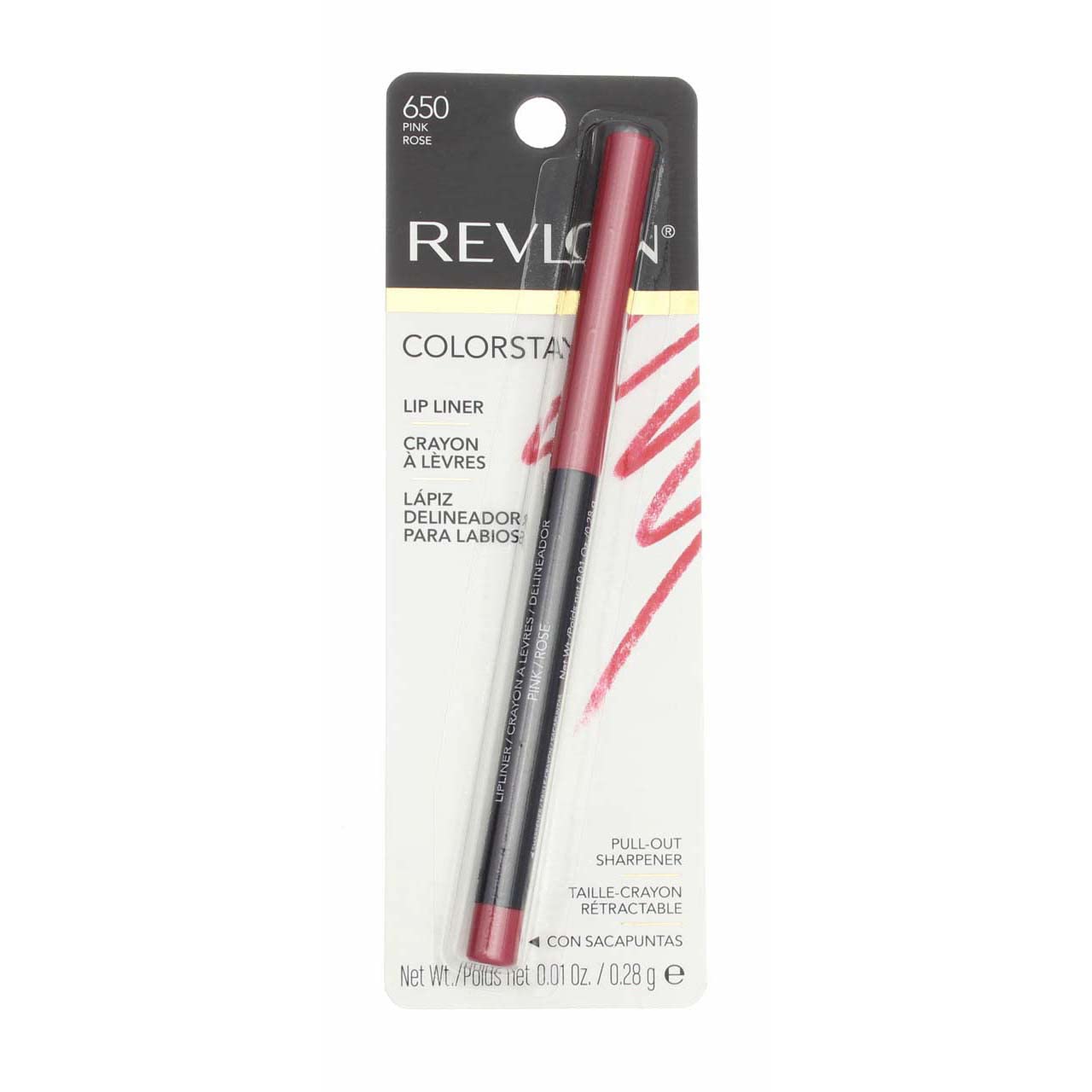 Revlon ColorStay Lip Liner with SoftFlex, Pink [650] 1 ea (Pack of 2) Beauty & Personal Care REVLON