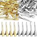 Jdesun 100pcs 1.77 Inches Single Prong Curl Clips Section Clips Metal Alligator Hair Clips Hairpins for Hair Extensions, 2 Colors Beauty & Personal Care Jdesun