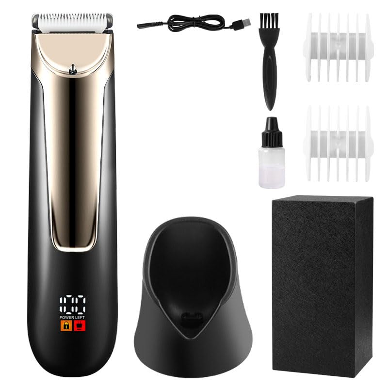 Hair Clipper for Men Professional Electric Cutting & Trimmers Set with Powerful Motor & LCD Display Mens Cordless Grooming Kit Barbers Haircut Gift Beauty and Personal Care GLESVOWIO