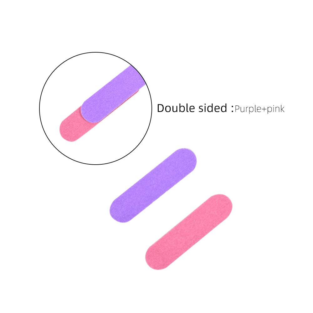 VIOCIWUO Mini Nail File Bulk 300Pcs (180/240 Grit), Disposable Nail Files Double Sided Emery Boards Home or Professional Manicure Tools(Purple Beauty & Personal Care VIOCIWUO
