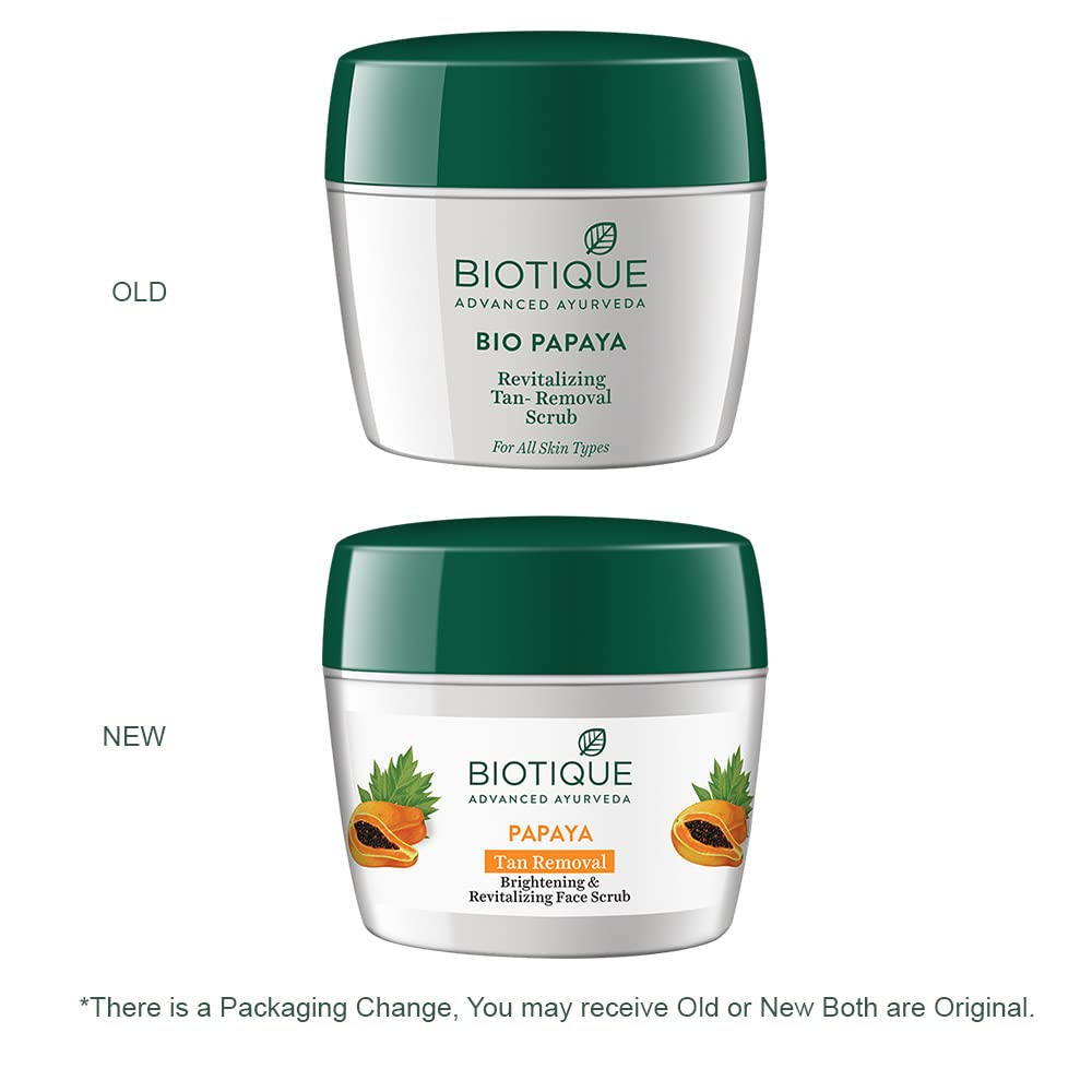 Biotique Papaya Revitalizing Tan Removal Scrub 235gm I All Skin Type Beauty & Personal Care Biotique