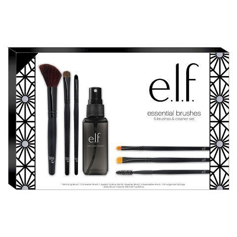 e.l.f. Essential Brushes and Cleaner Set 75230 2.02floz by e Beauty & Personal Care e.l.f.
