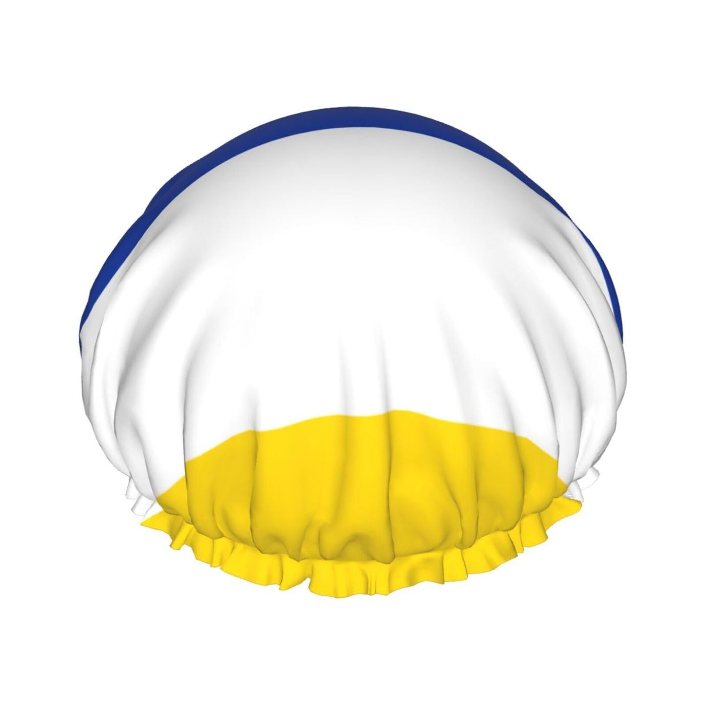 Buryatia Flag Prints Shower Cap Double Layer Lined Waterproof Bathing Shower Hat Beauty and Personal Care Hayyett