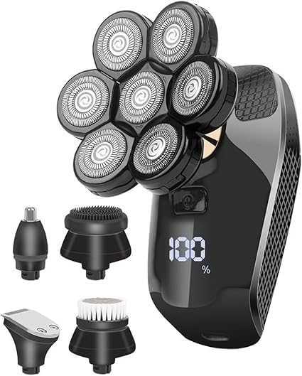 CYRMPQ Electric Razor for Men, 5 in 1 Shaver for Men Electric Shaver Powerful Bald Head Shaver Beard Shaving Machine for Men Razor Husband Boyfriend Beauty and Personal Care CYRMPQ
