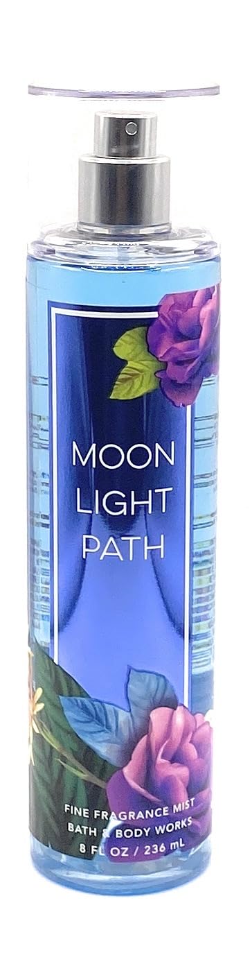Bath & Body Works Moonlight Path Fine Fragrance Mist 8 Fluid Ounce Violet Roses Bottle Beauty & Personal Care Bath & Body Works