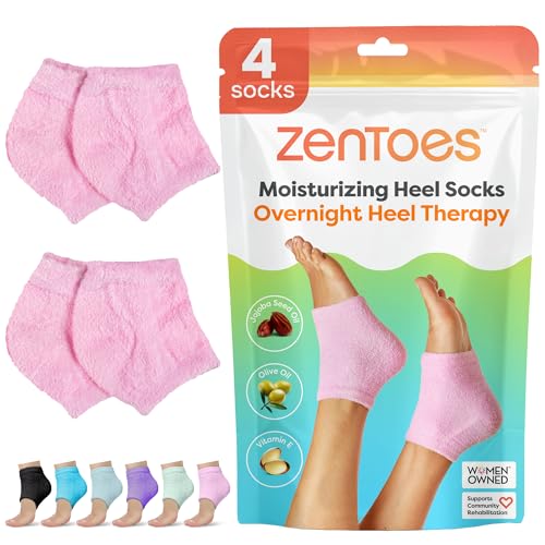 ZenToes Moisturizing Heel Socks for Dry Cracked Heels, 2 Pairs Beauty and Personal Care ZenToes Default Title