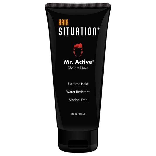 Hair Situation Mr. Active Hair Gel - Strong Hold Hair Styling Glue for Men, Maximum Grip, Anti-Frizz, Humidity Shield, Non-Flaking, Alcohol-Free, Adds Beauty & Personal Care Hair Situation