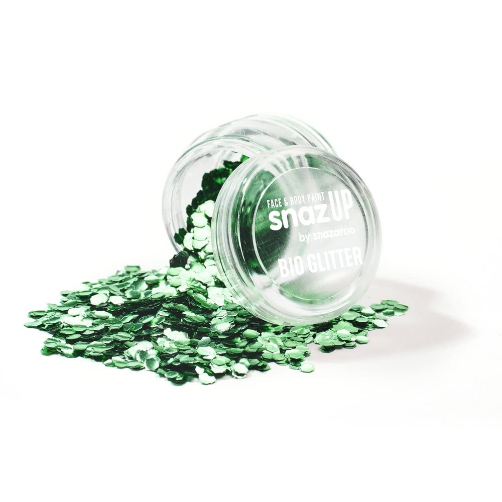 Snazaroo Chunky Bio Glitter, 5g (.17-oz) Tub, Green Beauty & Personal Care Snazaroo